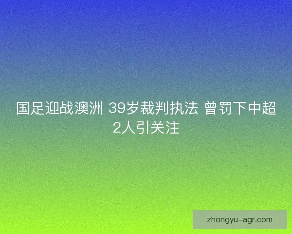 国足迎战澳洲 39岁裁判执法 曾罚下中超2人引关注